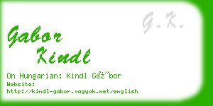 gabor kindl business card